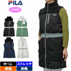 フィラゴルフ レディース 防風 ノースリーブ フルジップ ワンピース 裏起毛 切り替えボア 792212 FILA Golf 【新品】2WF2 ワンピ ゴルフ