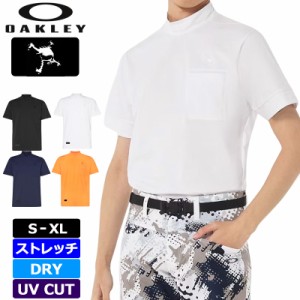 オークリー スカル メンズ 吸汗速乾 ストレッチ モックネック 半袖シャツ FOA405120 Oakley Skull Common Mock Shirt 1.0 【メール便発送