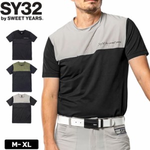 SY32 GOLF メンズ モックネック 半袖 シャツ SYG-23S16 36G DOT MOCK SHIRTS 【新品】3SS2 エスワイサーティートゥ ゴルフウェア メンズ