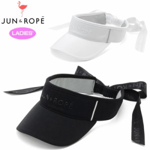 JUN＆ROPE レディース バイザー ERU13030 リボン使い 【新品】3SS2 ゴルフウェア 帽子 サンバイザー VISOR ジュン アンド ロペ ジュンロ