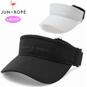 JUN＆ROPE レディース バイザー ERU13040 オリジナルロゴ ゴムバンド 【新品】3SS2 ゴルフウェア 帽子 サンバイザー VISOR ジュン アンド