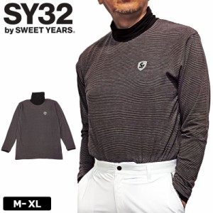 【SALE特価】SY32 GOLF メンズ ハイネック 長袖 シャツ BORDER HIGH NECK SYG-2135-B 【新品】2WF2 エスワイサーティートゥ ゴルフウェア