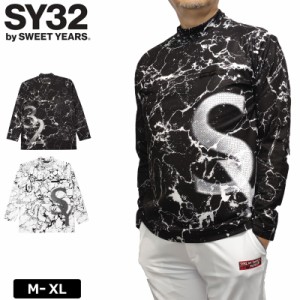 SY32 GOLF メンズ モックネック 長袖シャツ RECYCLING KANOKO MOCK NECK SYG-2136-B 【新品】2WF2 エスワイサーティートゥ ゴルフウェア 