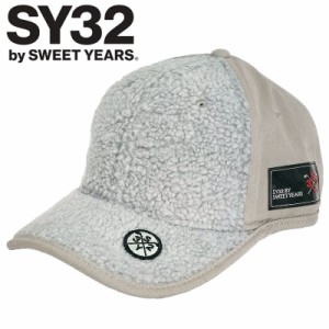 SY32 GOLF メンズ ボア コンビ キャップ SYG-2152 SYG BOA COMBI CAP 【新品】2WF2 帽子 ゴルフウェア メンズウェア ボア 刺繍 コットン 