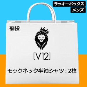 【超お買い得の2枚セット】V12 ゴルフ メンズ 福袋 モックネックシャツ 半袖シャツ 2枚セット 【新品】 ヴィ・トゥエルヴ ラッキーボック