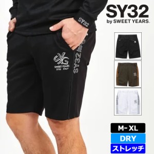 SY32 GOLF 2024 メンズ 吸汗速乾 ストレッチ ショートパンツ SYG-24S11 SYG JQ INTERLOCK SIDE LINE SHORTS ゴルフ【新品】24SS エスワイ