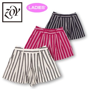 ZOY ゾーイ ショートパンツ レディース 裏メッシュ ストライプ柄 071682411 春夏【新品】8SS1 レディス女性ゴルフゴルフウェアボトムス半