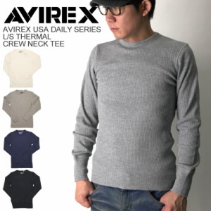 AVIREX/アビレックス/avirex/アヴィレックス ロングスリーブ サーマル クルーネック Tシャツ