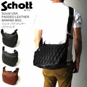 Schott(ショット) パデット レザー バナナ バッグ ショルダーバッグ