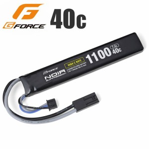 ストックインタイプ 【 G-FORCE （ジーフォース）製】 Noir LiPo 7.4V 1100mAh スティックタイプ GFG933 （出力20C） リポバッテリー 