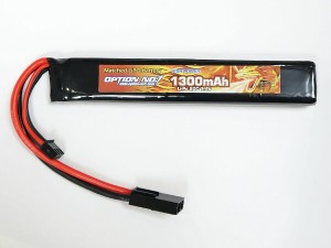 オプション No.1 リポバッテリー LiPo 1300mAh 7.4v スティックタイプ GB-0013M   | 電動ガン ハイパワー リポ バッテリー カスタム ハイ