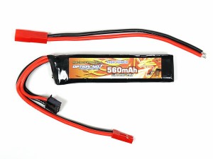 オプション No.1 電動ハンドガン リポバッテリー LiPo 560mAh 7.4v GB-0021M   | ハイパワー リポ バッテリー カスタム ハイサイクル ハ