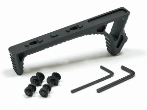 【M-LOK Keymod 両 対応】 Strike Industries タイプ LINK CURVED FOREGRIP カーブド フォアグリップ アルミ製 BK ブラック  