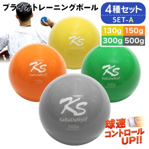 プライオ トレーニング ボール 130g 150g 300g 500g 4種セット 野球 球速アップ 投手 プアボール サンドボール 練習 ウエイトボール 重い