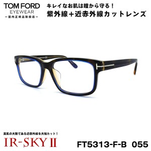 トムフォード 美肌ケア メガネ TOM FORD FT5313FB (TF5313FB) 055 55サイズ アジアンフィット 国内正規品 伊達 ダテメガネ IR-SKY2 美肌 