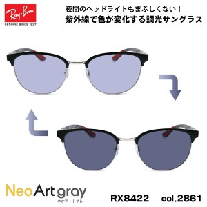 レイバン 調光 サングラス ネオアート RX8422 (RB8422) 2861 52mm Ray-Ban バネ丁番 カーボンファイバー UVカット 夜間運転可能