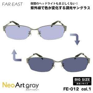 大きいサイズ 調光 サングラス ネオアート FE-012 col.1 57mm ファーイースト FAR EAST UVカット BIG ワイド 大きい顔