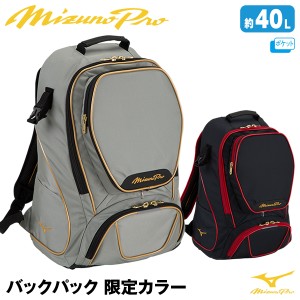 【即日発送】ミズノ(MIZUNO) 1FJD3406 バックパック ミズノプロ 限定カラー プロ野球選手仕様 約40リットル 刺繍加工対応 10%OFF 野球