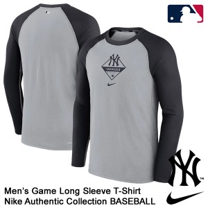 【即日発送】＜メール便対応＞ナイキ（NIKE）　ラグランTシャツ（長袖）　ニューヨーク・ヤンキース　Men’s Game Long Sleeve T-Shirt　