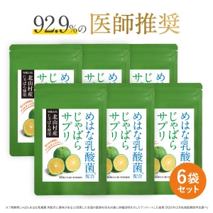 じゃばら サプリ 北山村産 めはな乳酸菌 6袋セット 半年分 北山村 柑橘 黒じゃばら 乳酸菌 サプリメント パウダー ナリルチン 健康 菌活