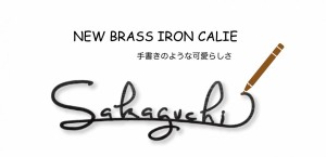 表札 おしゃれ 戸建て 手書き風 アイアンサイン 鋳物 ニューブラス アイアン カリエ レーザーカット文字 戸建