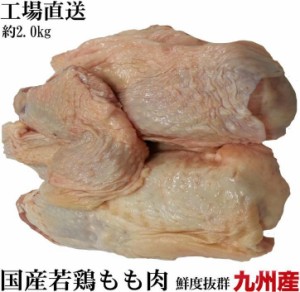 九州産　若鶏もも肉　約２ｋｇ　と畜後即冷凍　鮮度重視　工場直送