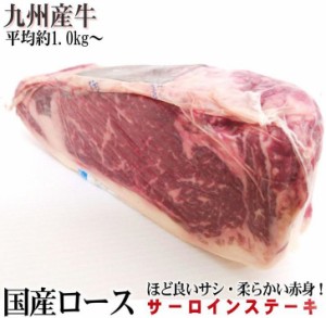 九州産牛サーロインステーキブロック　量り売り　約1.0kg前後　ブロック肉 　かたまり