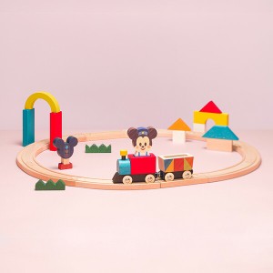 KIDEA TRAIN＆RAIL ミッキーマウス 対象年齢3歳から  TYKD00503  赤ちゃん ベビー おもちゃ 木のおもちゃ 知育玩具 木製おもちゃ 木製玩