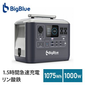 Bigblue リン酸鉄 ポータブル電源 Cellpowa1000 1075Wh 336000mAh 1000W  CP1000  パススルー 非常用バッテリー 停電 家庭用 大容量 長寿