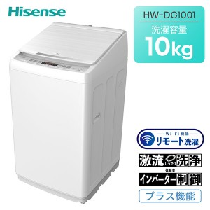 全自動洗濯機 洗濯機 10kg 一人暮らし 小型 縦型洗濯機  HW-DG1001  縦型 脱水 すすぎ 毛布 キレイ きれい コンパクト シンプル ステンレ