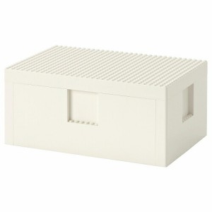 IKEA イケア  レゴボックス ふた付き ホワイト26x18x12cm LEGO コラボ n30453405 BYGGLEK ビッグレク