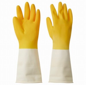 IKEA イケア 掃除用手袋 ブライトイエロー オフホワイト Sサイズ m40565855 RINNIG リンニング 