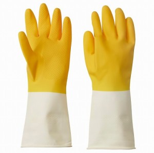 IKEA イケア 掃除用手袋 ブライトイエロー オフホワイト Mサイズ m90565853 RINNIG リンニング 