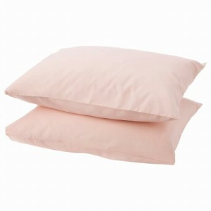 【カバーのみ】IKEA イケア 枕カバー ライトピンク 50x60cm 2ピース z60349422 DVALA ドヴァーラ