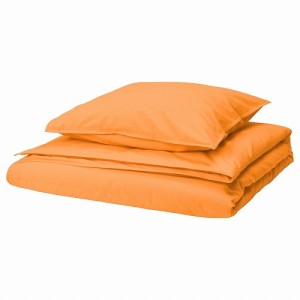 IKEA イケア 掛け布団カバー＆枕カバー オレンジ シングル 150x200cm 50x60cm m60565053 ANGSLILJA エングスリリア 