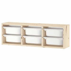 IKEA イケア ウォール収納 ライトホワイトステインパイン ホワイト 93x21x30cm big09102315 TROFAST トロファスト