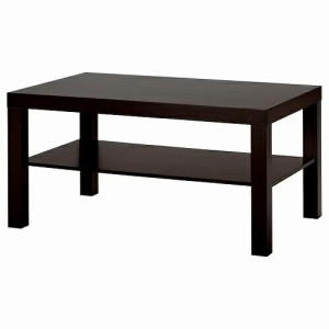 IKEA イケア コーヒーテーブル ブラックブラウン 黒茶 90x55cm big20352987 LACK ラック