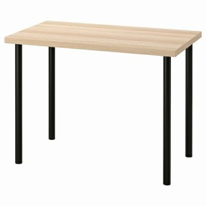 【セット商品】IKEA イケア デスク ホワイトステインオーク調 ブラック 100x60cm big19416339 LINNMON リンモン ADILS オディリス