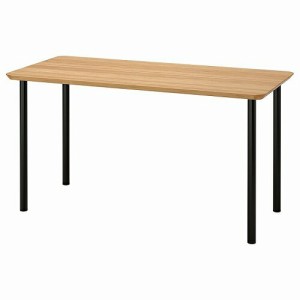 【セット商品】IKEA イケア デスク 竹 ブラック 140x65cm big19417697 ANFALLARE アンファラレ ADILS オディリス