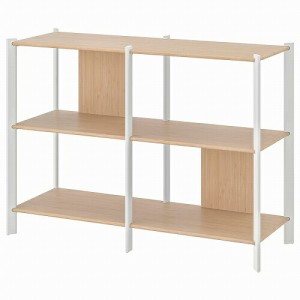 IKEA イケア シェルフユニット ホワイト ライトバンブー 120x85cm big50538847 JATTESTA イェッテスタ