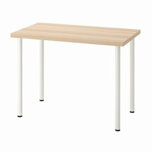 【セット商品】IKEA イケア デスク ホワイトステインオーク調 ホワイト 100x60cm big59416337 LINNMON リンモン ADILS オディリス