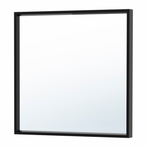 IKEA イケアミラー 鏡 ブラック 黒 65x65cm z50320315 NISSEDAL ニッセダール