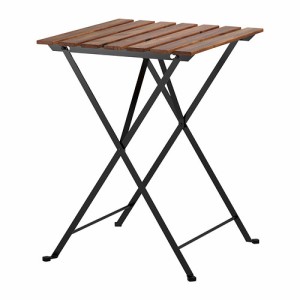 IKEA イケア 折りたたみ式テーブル 屋外用 アカシア材 ブラウンステイン 55x54cm a80165129 TARNO テルノー