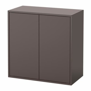 IKEA イケア キャビネット 扉2 棚板1付き ダークグレー 70x35x70cm n10373730 EKET エーケト