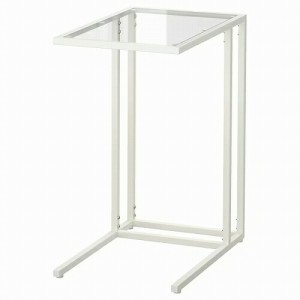 IKEA イケア ラップトップスタンド デスク ガラス ホワイト 白 35x65cm a70303447 VITTSJO ヴィットショー