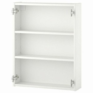 IKEA イケア ウォールキャビネット 棚板2枚付き ホワイト 白 60x15x75cm m50440638 ENHET エーンヘート