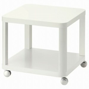 IKEA イケア サイドテーブル キャスター付き ホワイト 白 50x50cm z60295928 TINGBY ティングビー