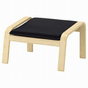 【セット商品】 IKEA イケア オットマン バーチ材突き板 クニーサ ブラック m29244658 POANG ポエング