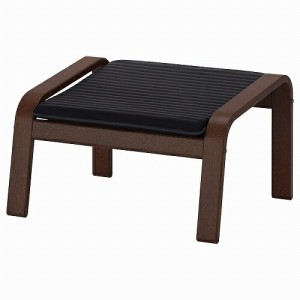 【セット商品】 IKEA イケア オットマン ブラウン クニーサ ブラック m29244682 POANG ポエング