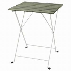 IKEA イケア 折りたたみ式テーブル 屋外用 ホワイト グリーン 55x54cm m40530955 TARNO テルノー